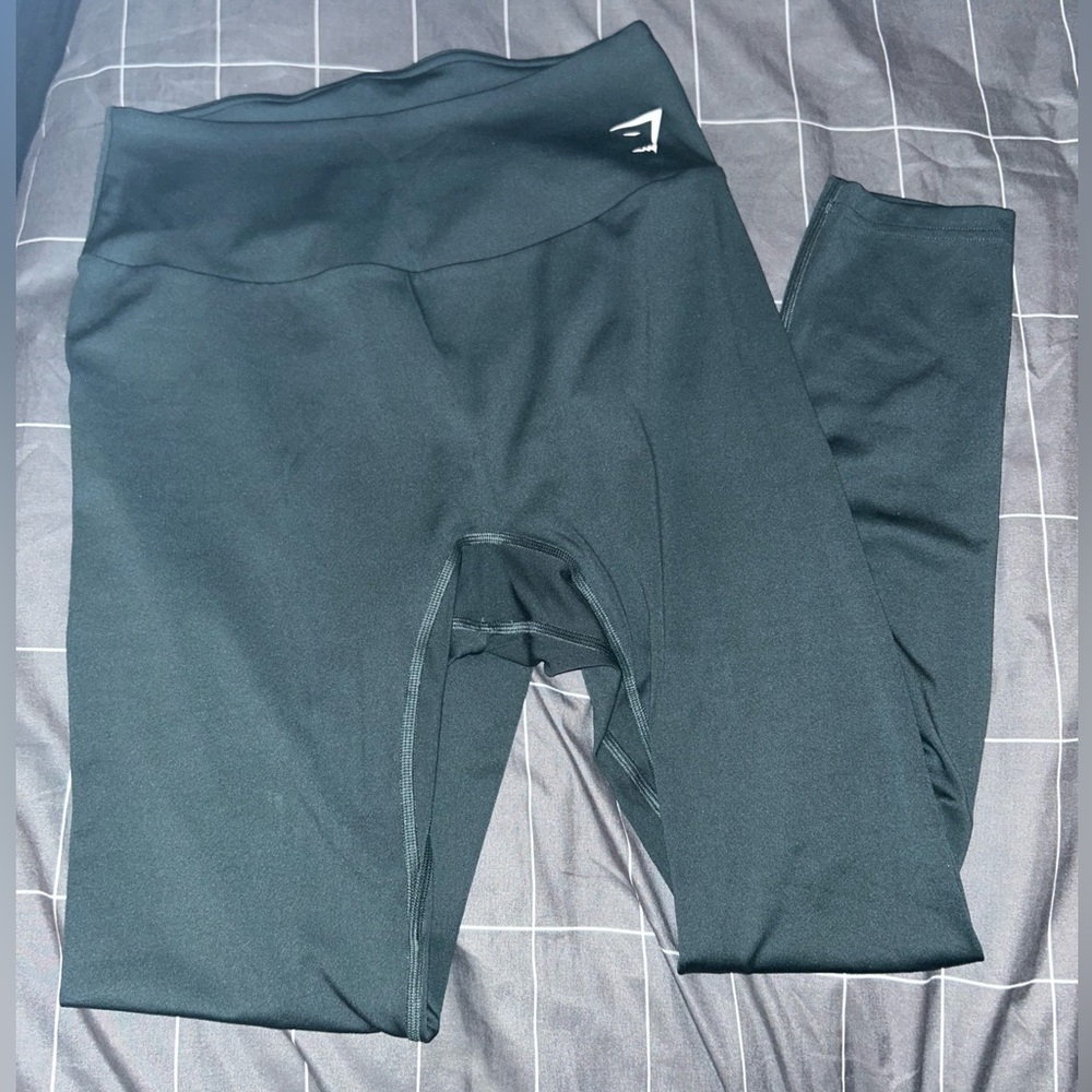 Gymshark leggings - forest green, 26 inch inseam